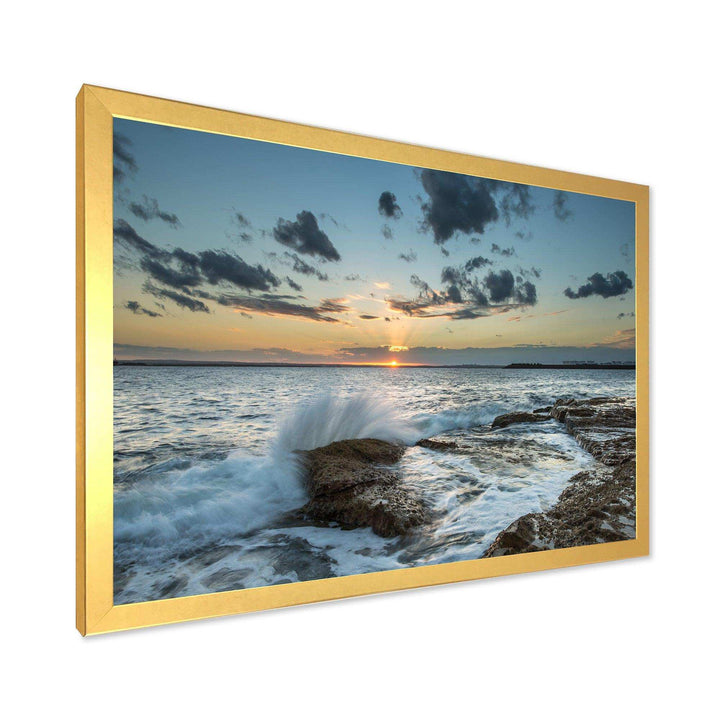 Designart Bright Sydney Sunset Over Sea - Beach Wall Art