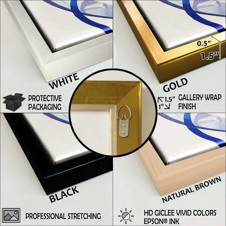 Beige Yellow Whirling Leaves I - Modern Canvas Wall Art