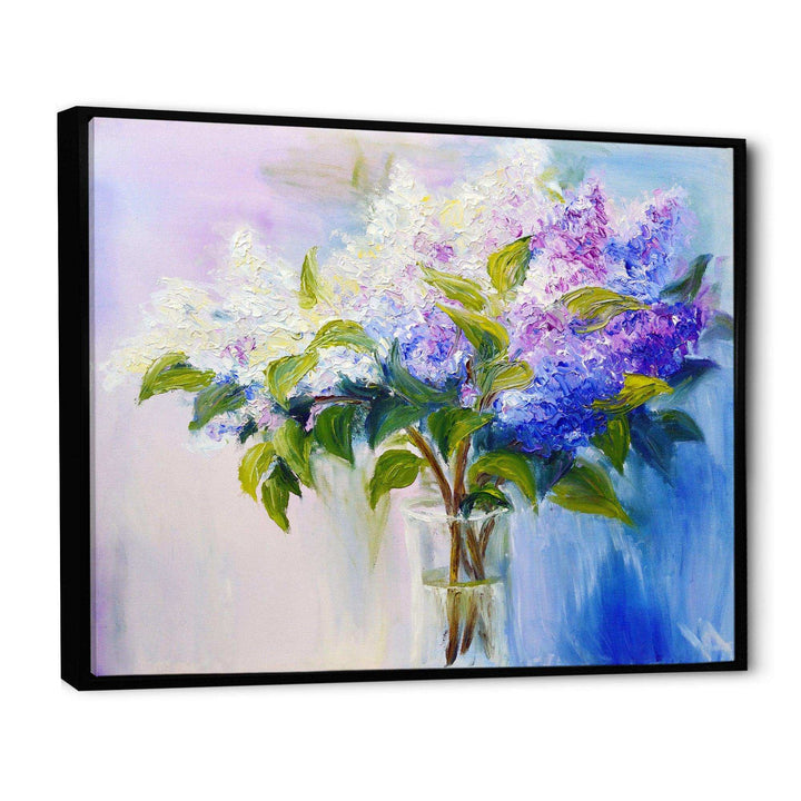 Blue and White Lilacs in Vase