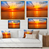 Orange Sea Sunrise under Blue Sky
