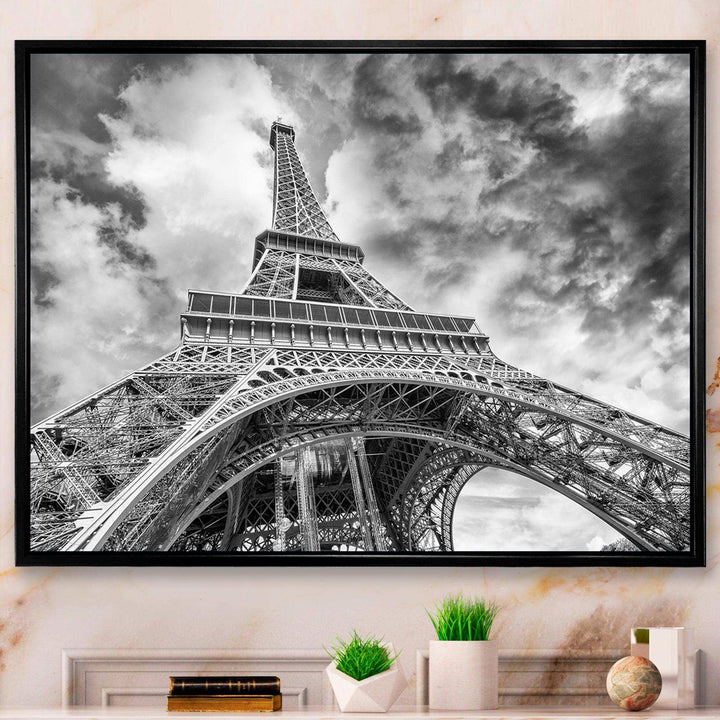 Black and White View of Paris Paris Eiffel Tower