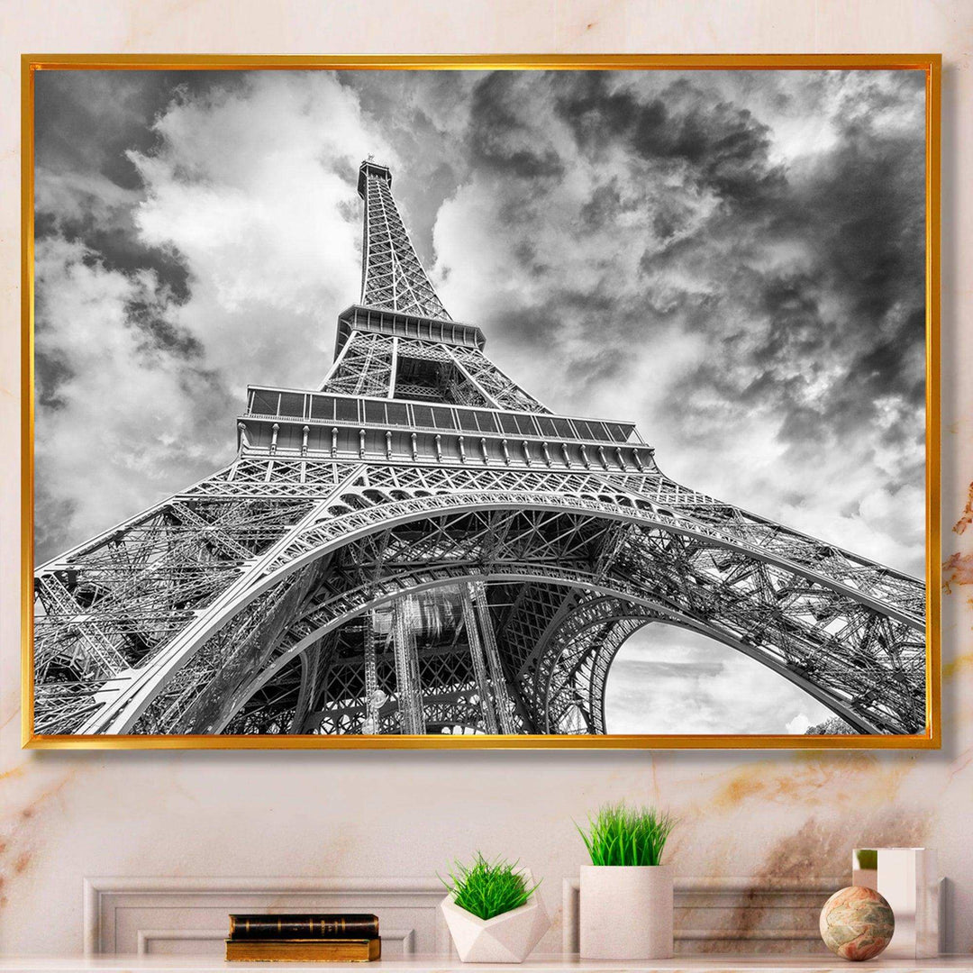 Black and White View of Paris Paris Eiffel Tower