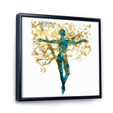 Abstract Portrait and Tree II Framed Canvas Vibrant Black - 1.5"Thick