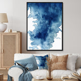 Abstract Classic Blue III Framed Print Vibrant Gold - 1.5"Width