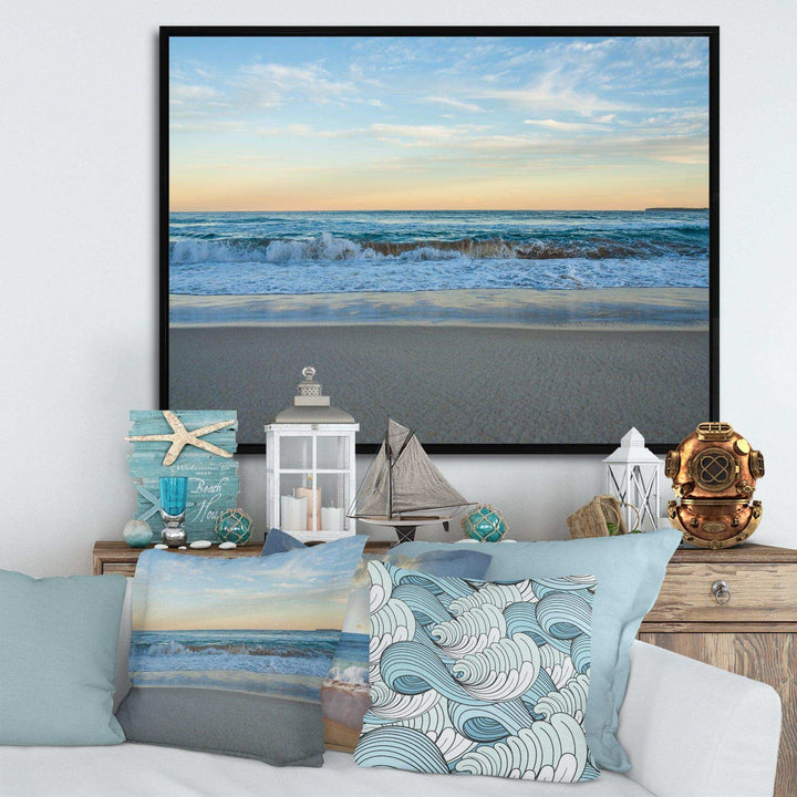 Blue Splashing Scene Beach
