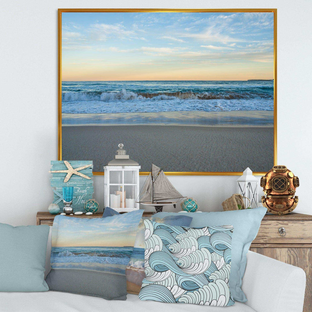 Blue Splashing Scene Beach