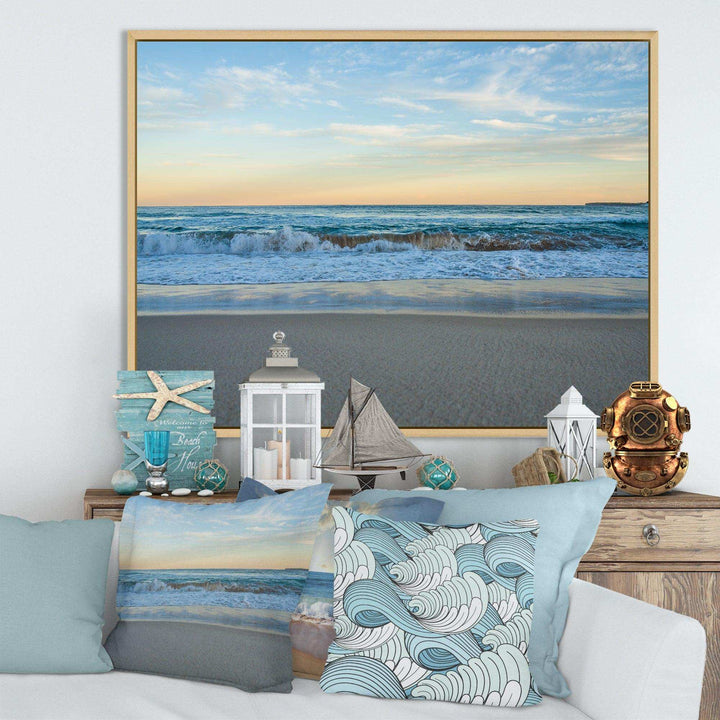 Blue Splashing Scene Beach