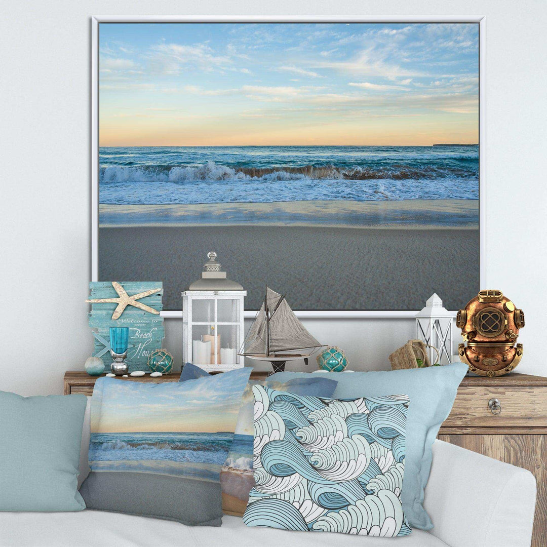 Blue Splashing Scene Beach