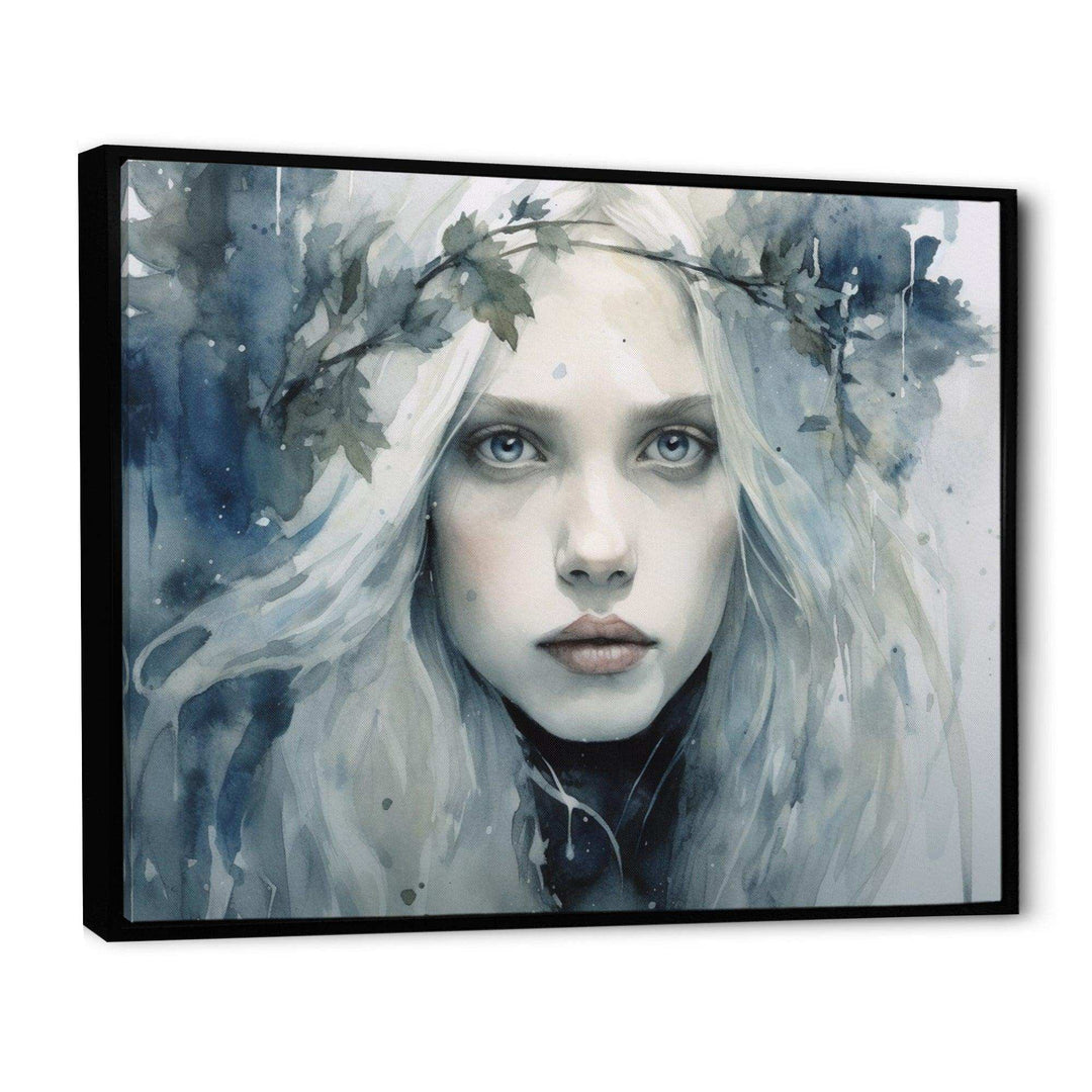 Blue Grey Nordic Queen - Modern Canvas Wall Art