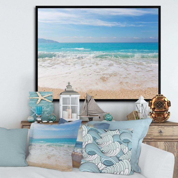 White Waves Kissing Beach Sand