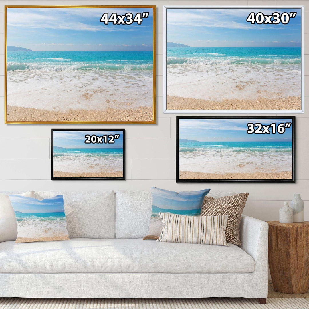 White Waves Kissing Beach Sand