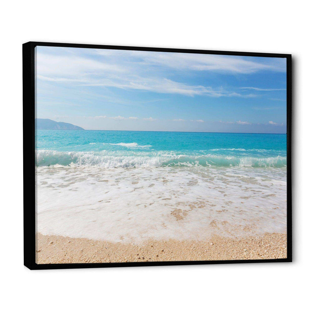 White Waves Kissing Beach Sand