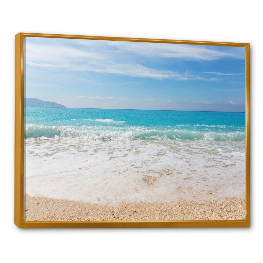 White Waves Kissing Beach Sand