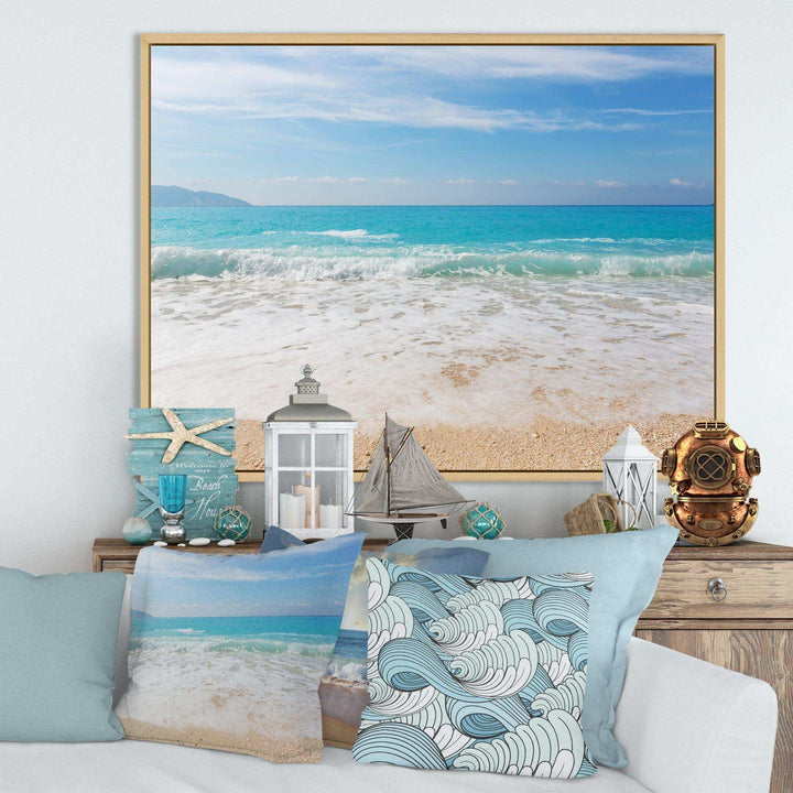 White Waves Kissing Beach Sand
