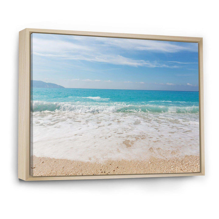 White Waves Kissing Beach Sand
