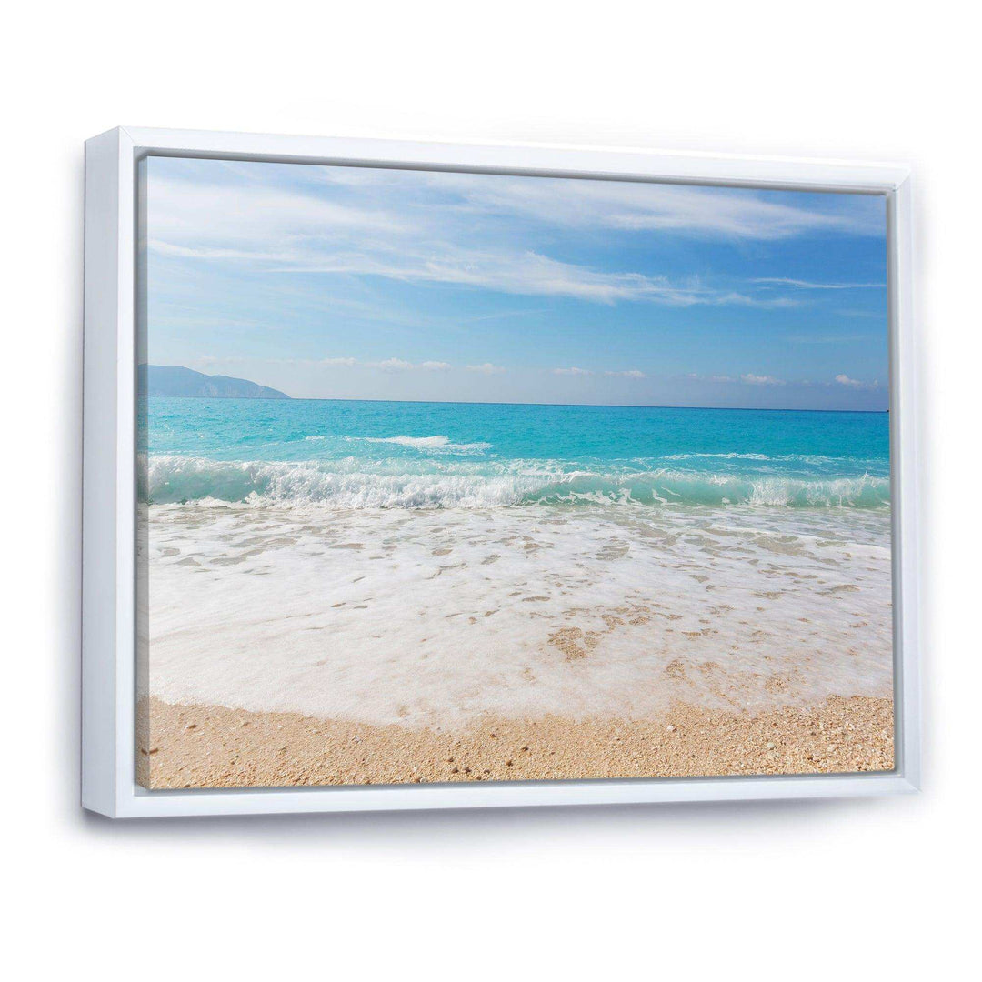 White Waves Kissing Beach Sand