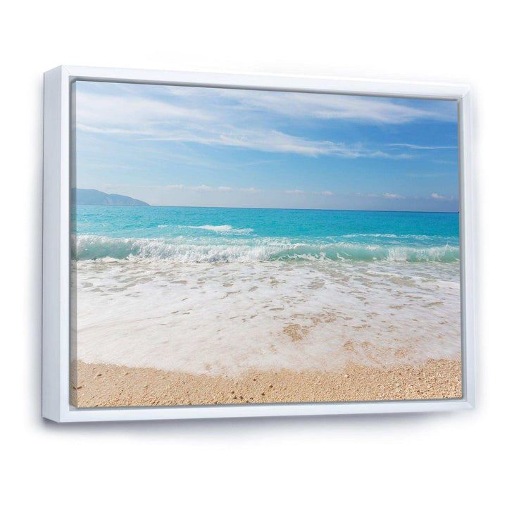 White Waves Kissing Beach Sand
