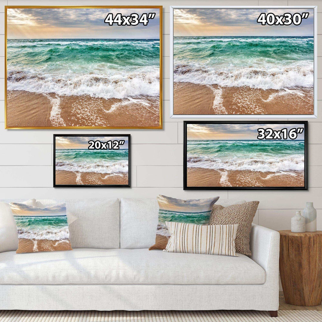 Crystal Clear Blue Foaming Waves
