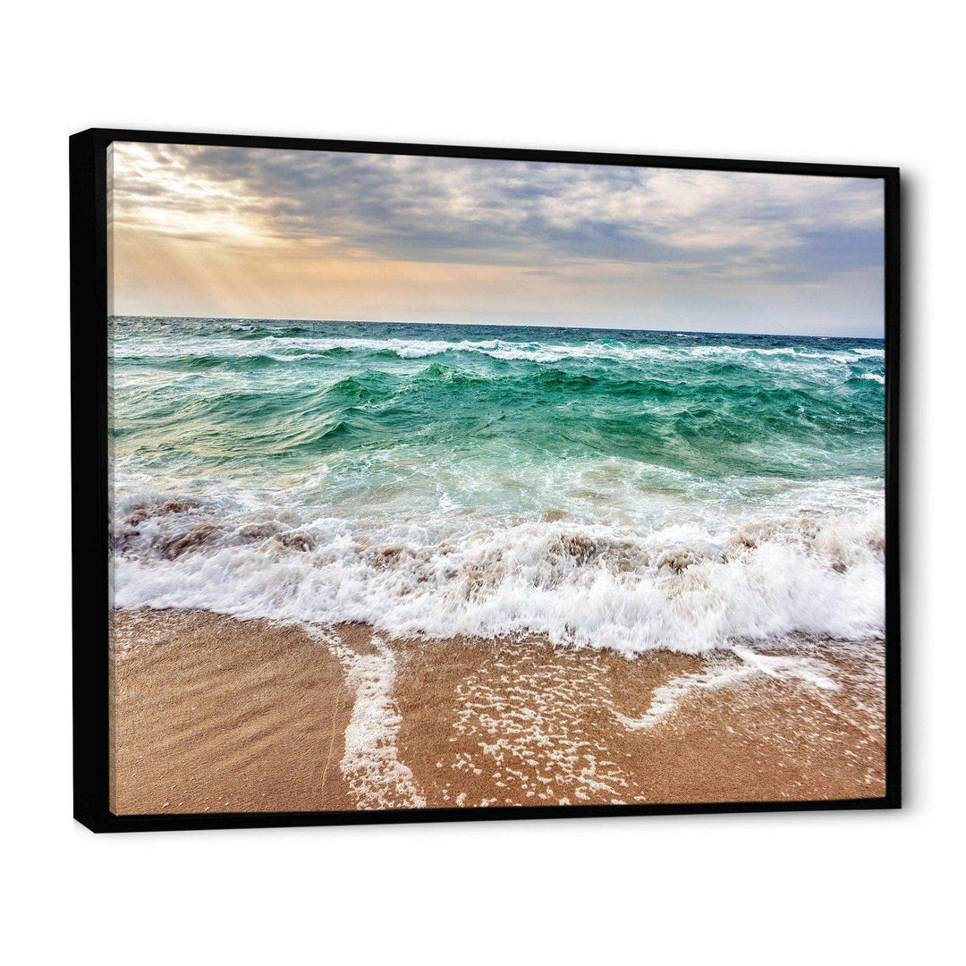 Crystal Clear Blue Foaming Waves