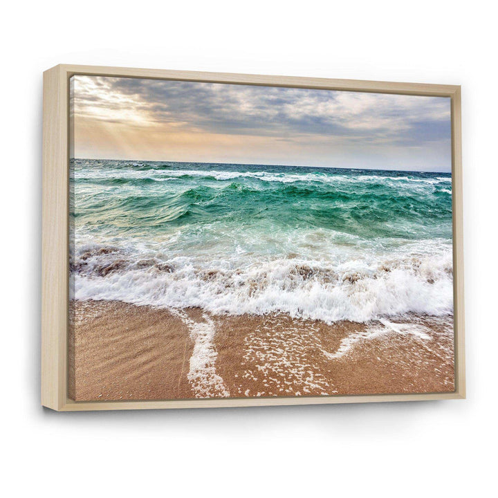Crystal Clear Blue Foaming Waves