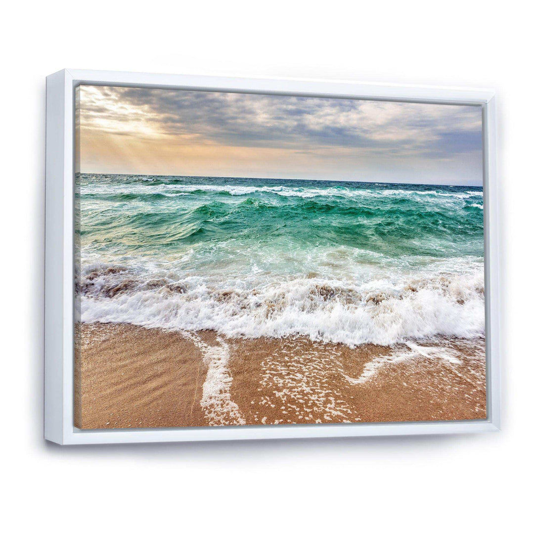 Crystal Clear Blue Foaming Waves