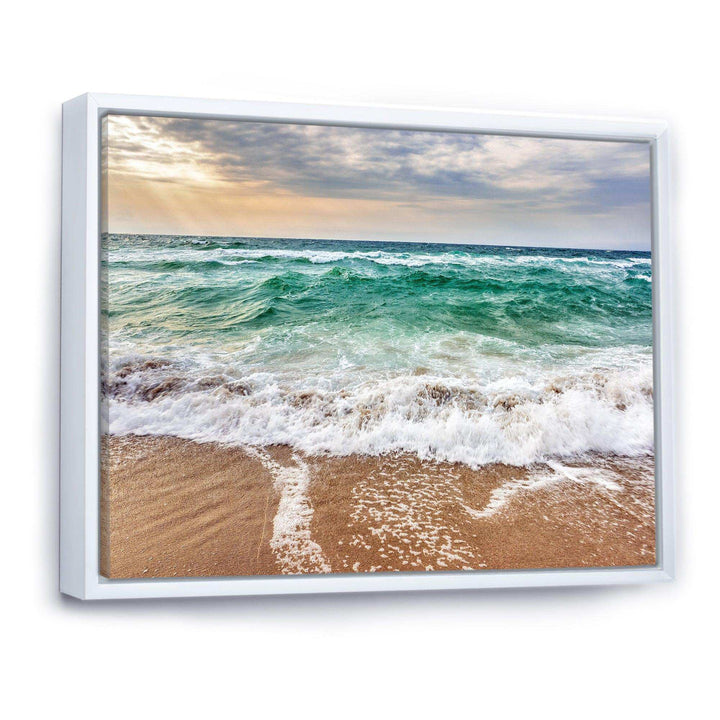 Crystal Clear Blue Foaming Waves