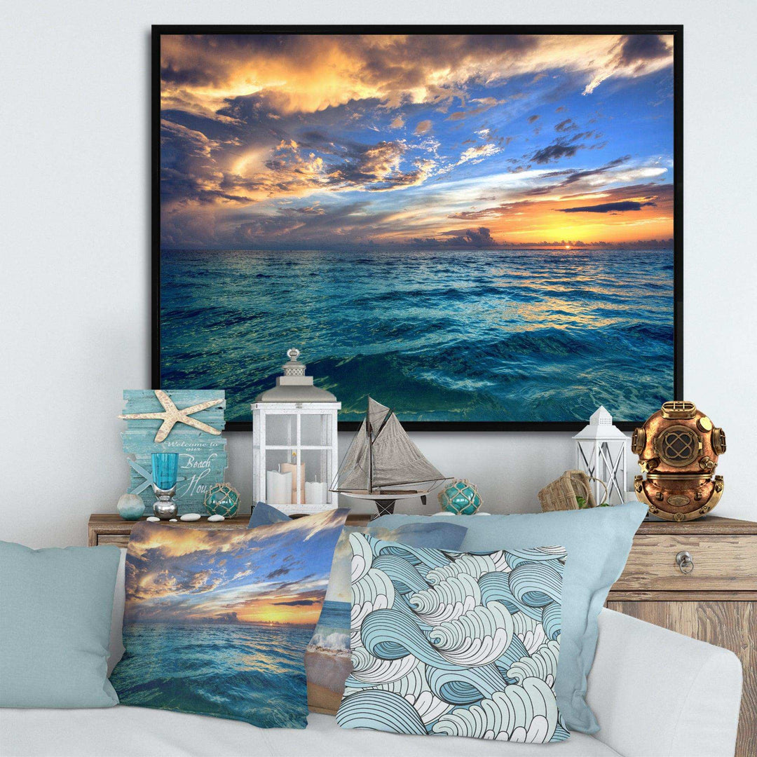 Exotic Tropical Beach at Sunset