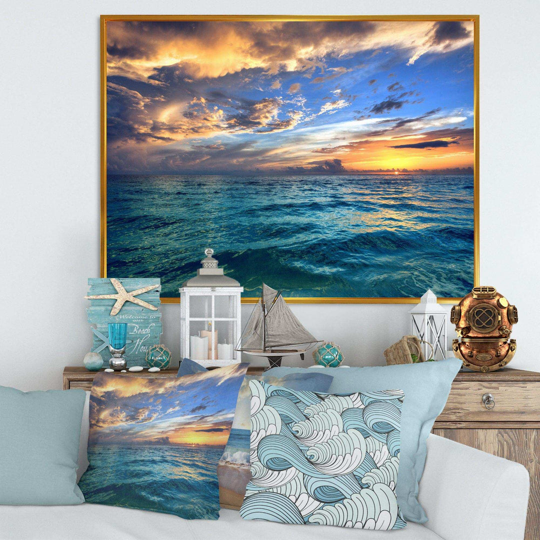 Exotic Tropical Beach at Sunset