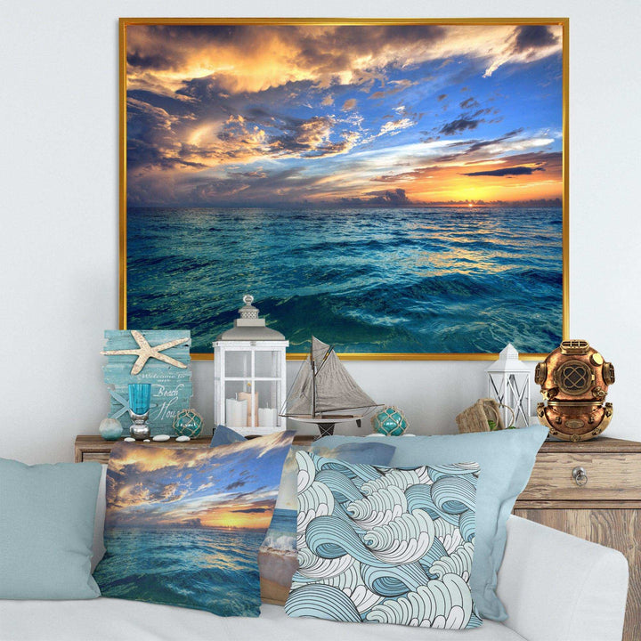 Exotic Tropical Beach at Sunset