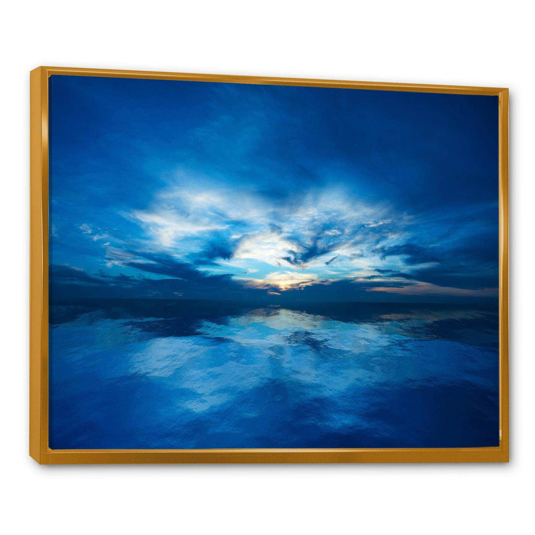 Blue Waters and Blue Sky Sunset