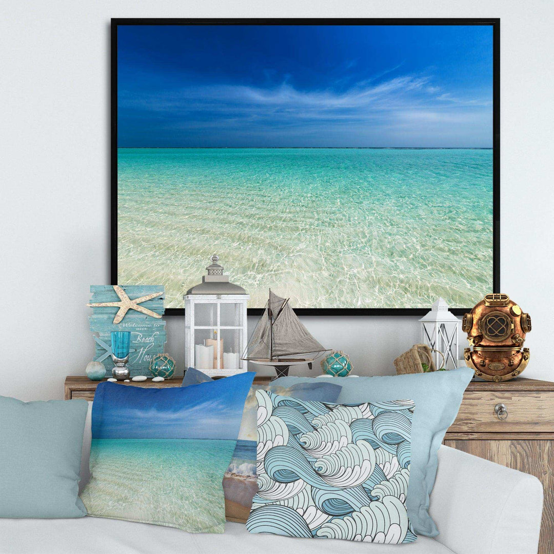 Turquoise Ocean Under Blue Sky