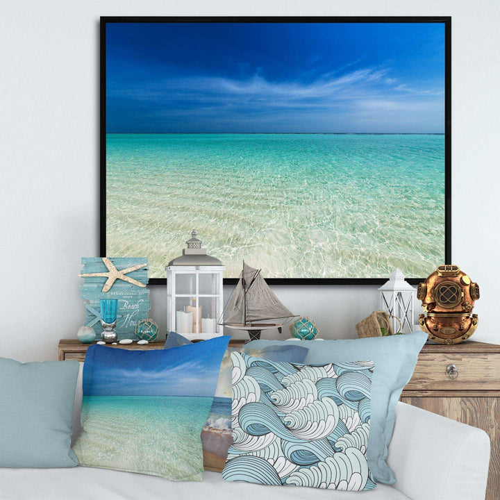 Turquoise Ocean Under Blue Sky