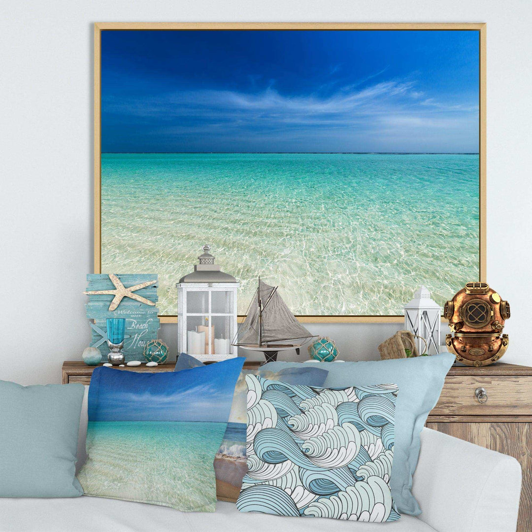Turquoise Ocean Under Blue Sky