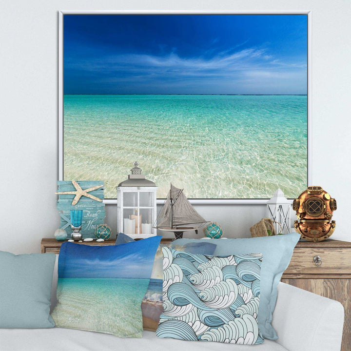 Turquoise Ocean Under Blue Sky