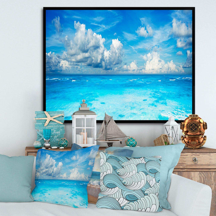 Bright Blue Waters and Sky Panorama