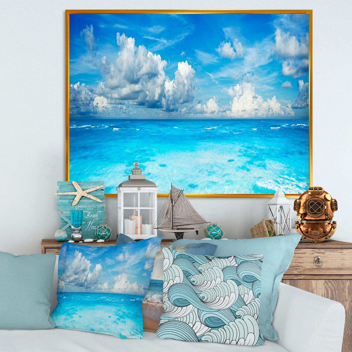 Bright Blue Waters and Sky Panorama