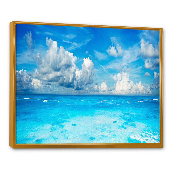 Bright Blue Waters and Sky Panorama