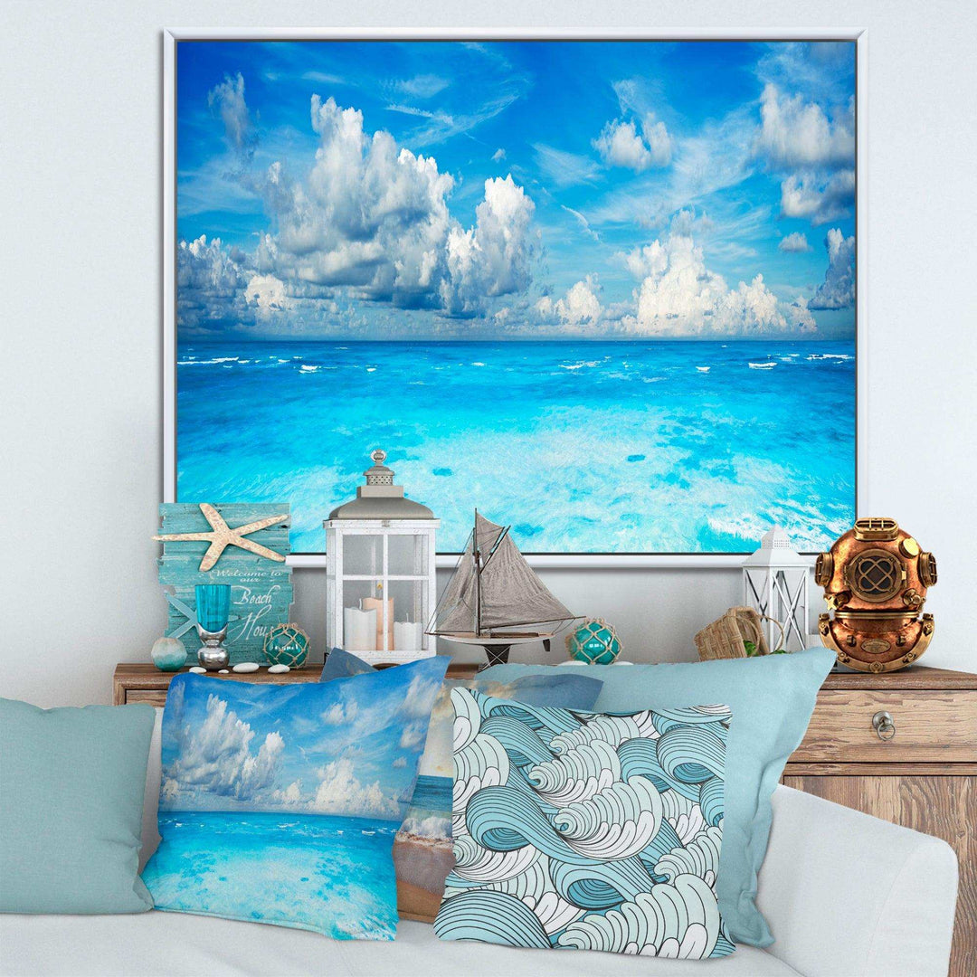 Bright Blue Waters and Sky Panorama