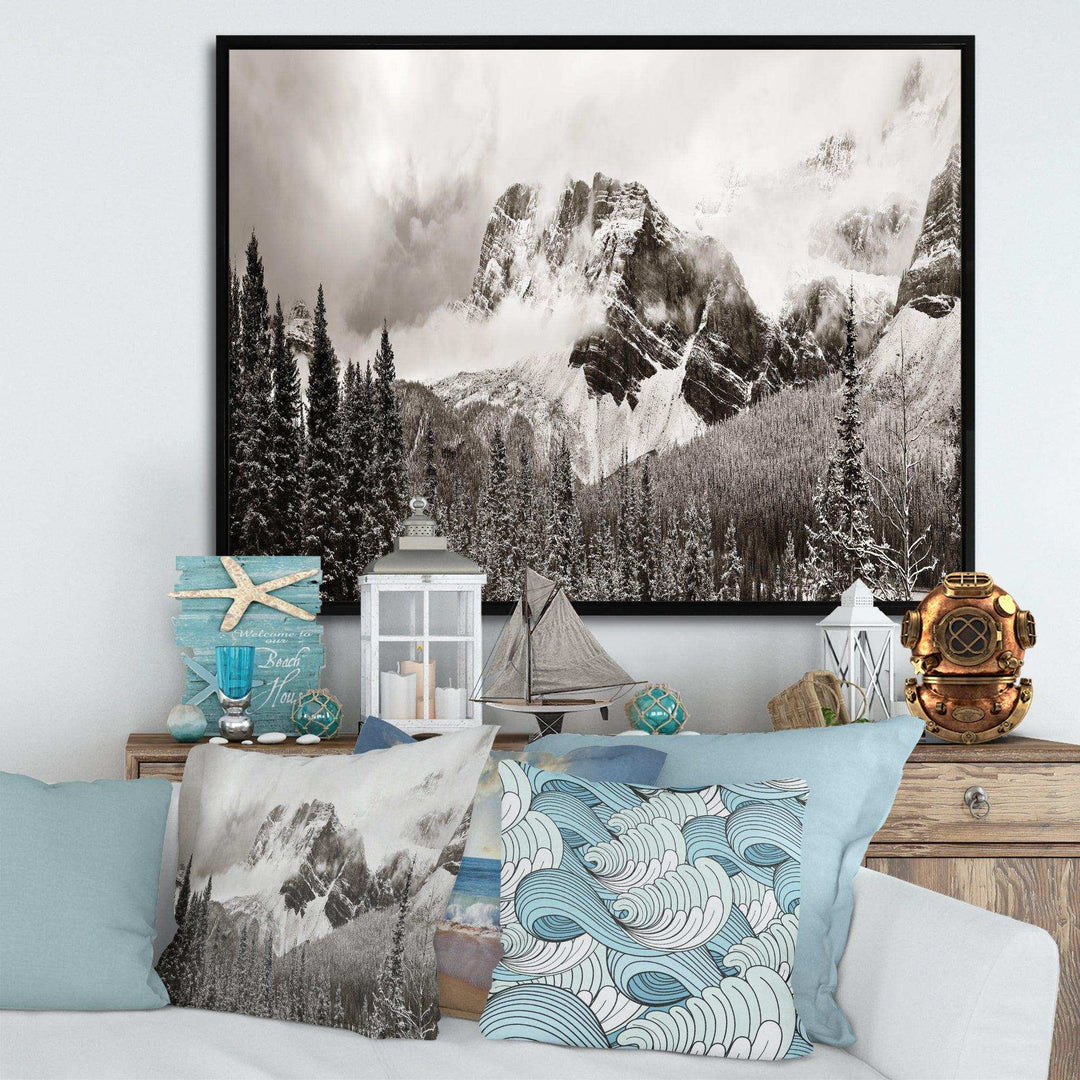 Snow Capped Hills and Bow Lake