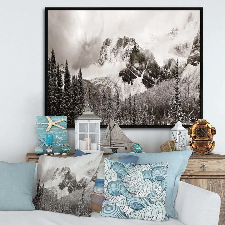 Snow Capped Hills and Bow Lake