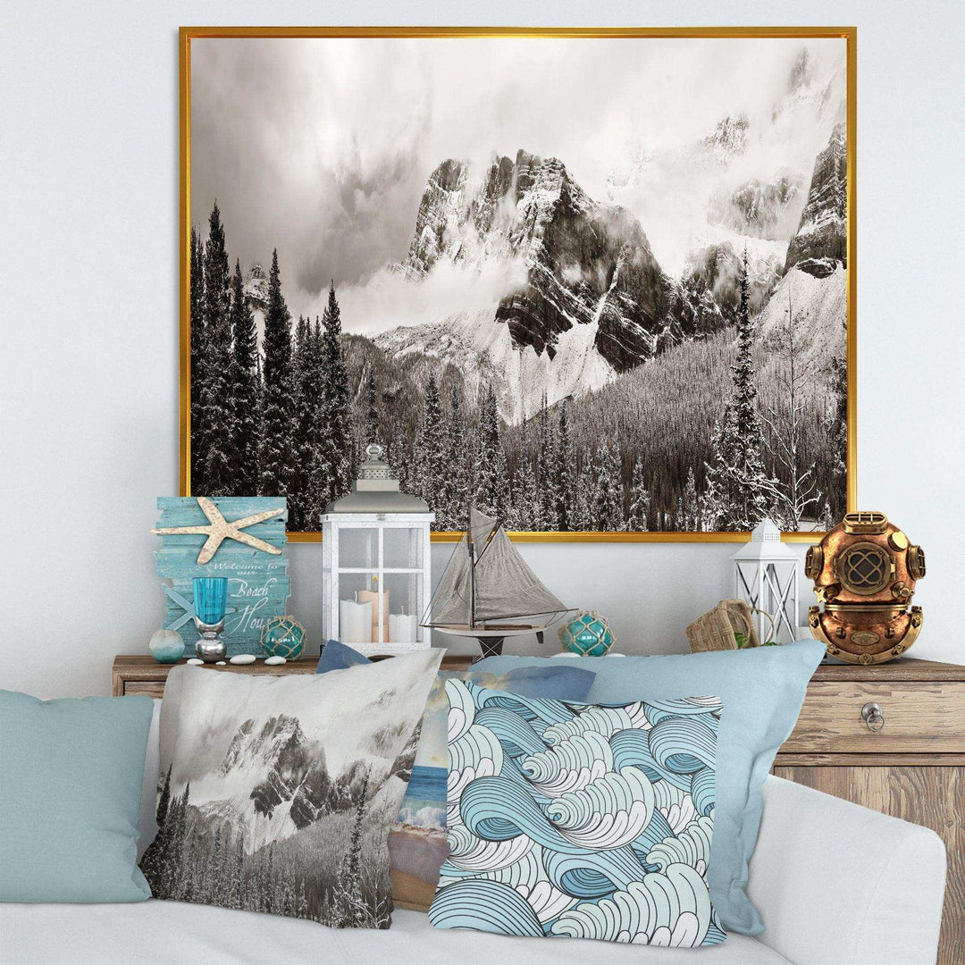 Snow Capped Hills and Bow Lake