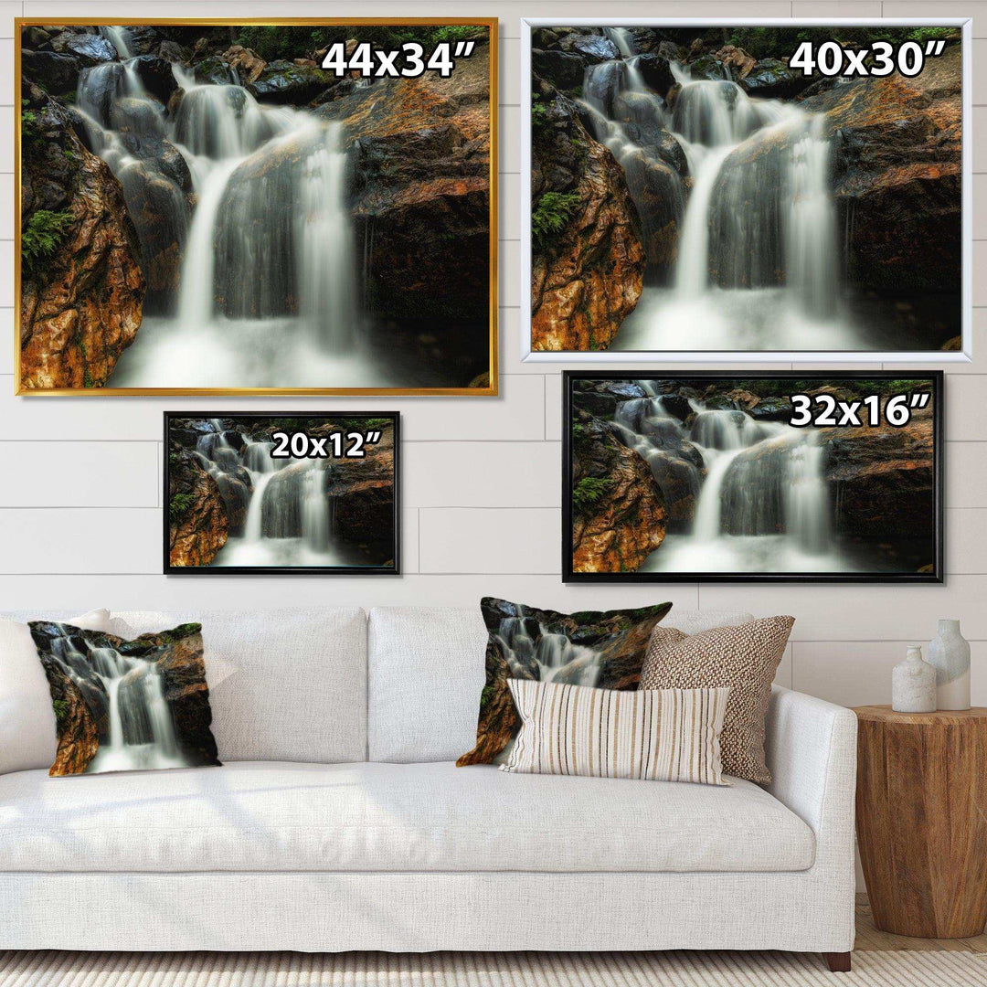 Slow Motion Waterfall on Rocks