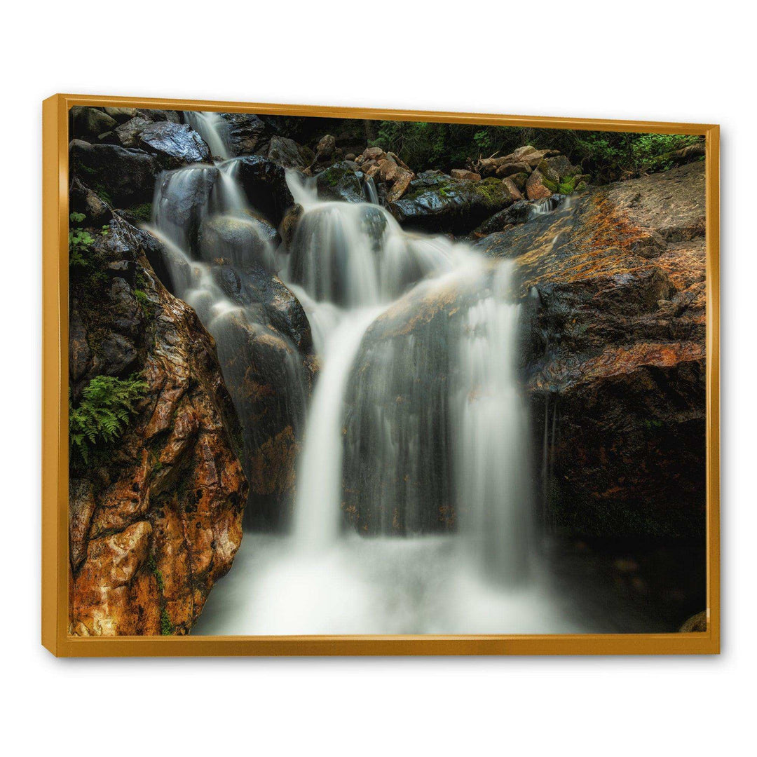 Slow Motion Waterfall on Rocks