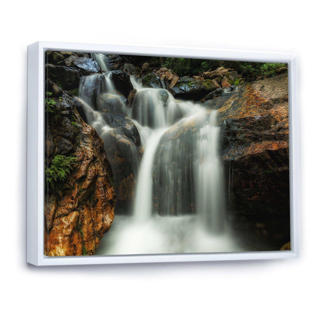 Slow Motion Waterfall on Rocks