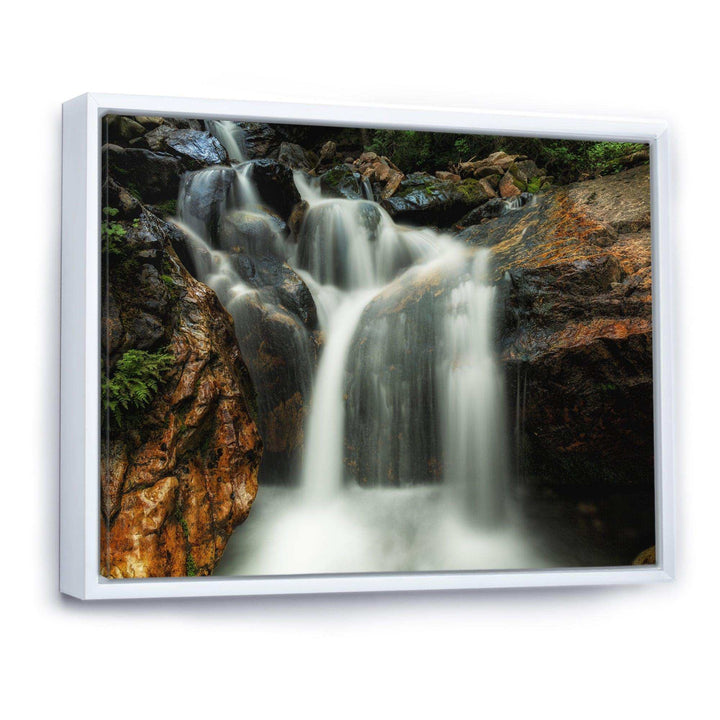 Slow Motion Waterfall on Rocks