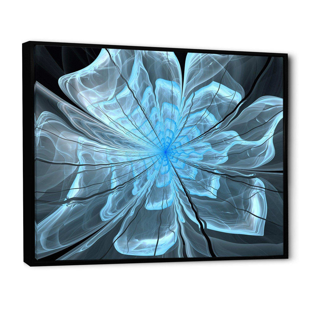 Light Blue Flower with Large Petals - Modern Canvas Wall Art