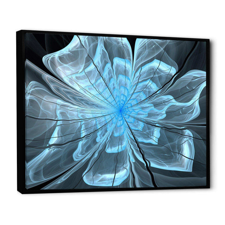 Light Blue Flower with Large Petals - Modern Canvas Wall Art