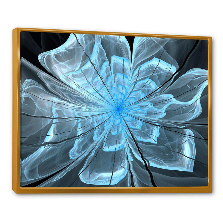 Light Blue Flower with Large Petals - Modern Canvas Wall Art