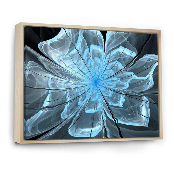 Light Blue Flower with Large Petals - Modern Canvas Wall Art
