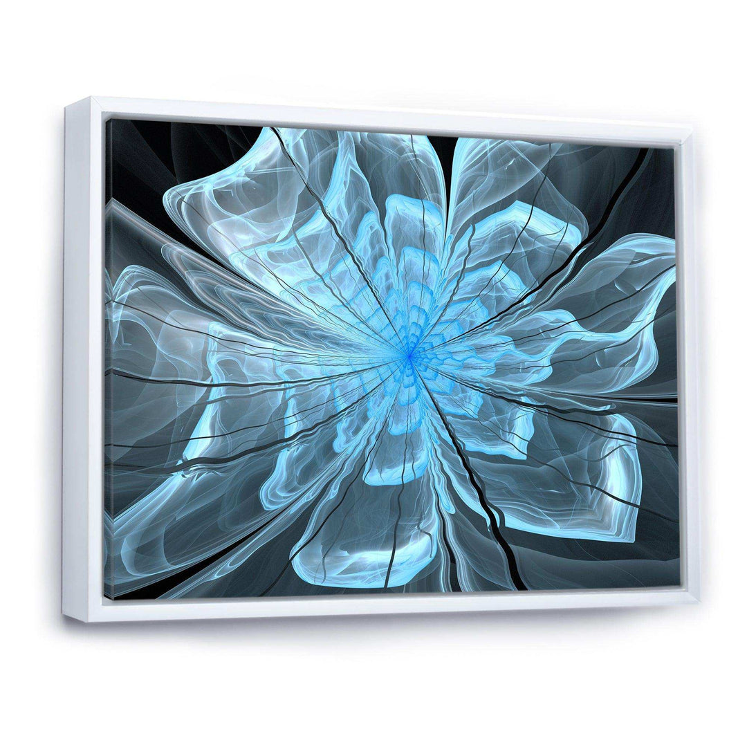 Light Blue Flower with Large Petals - Modern Canvas Wall Art